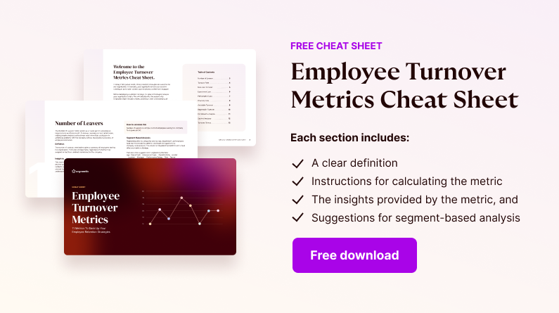 Employee Turnover Metrics Cheat Sheet